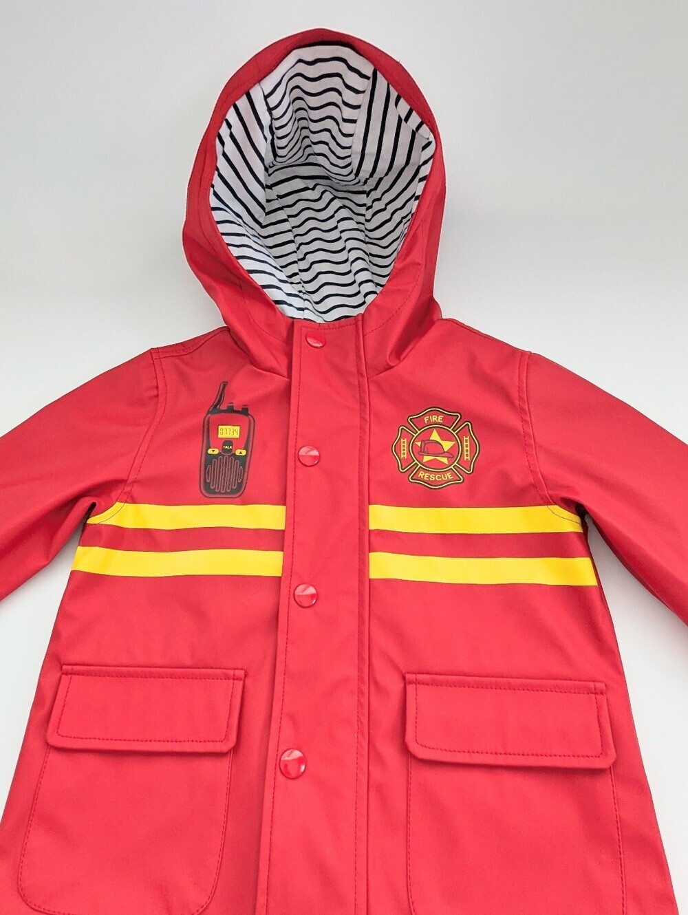 Joe Fresh Kids' (Size 3T) Lined Firefighter Raincoat/Trench Coat/Jacket w/Hood